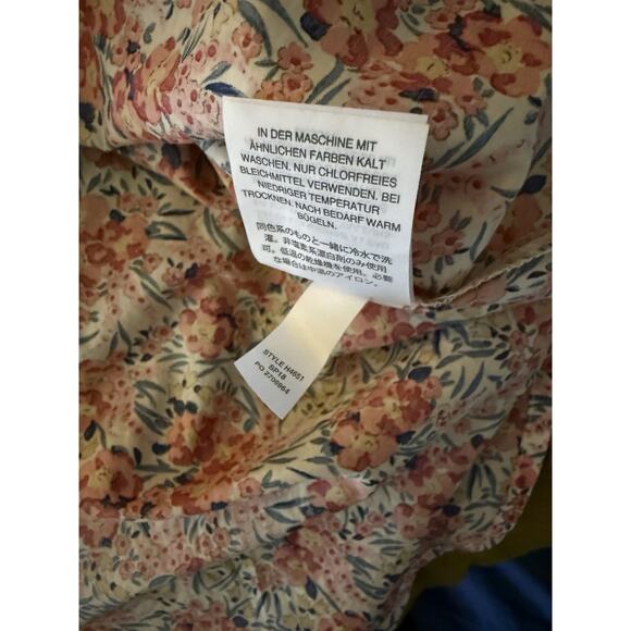 J.CREW X Liberty London Pink Swirling Petals Floral Popover Shirt Size 2 H4651 - Picture 9 of 13